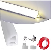 tanie Akcesoria LED-System kanałów dyfuzora LED z silikonu o długości 3,28–65,6 stopy, 16 x 16 mm, elastyczny, wodoodporny, neonowy pasek świetlny w kształcie litery V, osłona na paski LED o średnicy 10 mm/brak paska