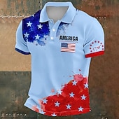  4 iulie 2026 Ziua Memoriei de 250 de ani Tricou pentru Bărbați imprimat 3D cu steagul SUA mânecă scurtă Casual Zilnic