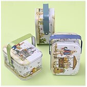 Χαμηλού Κόστους Πάσχα-Συσκευασία 6 κουτιών δώρου με δημιουργικά πασχαλινά τενεκεδάκια, κουτιά δώρου με μπισκότα και λαγουδάκι, φορητά κουτιά δώρου με πασχαλινές λιχουδιές, διακοσμητικά μεταλλικά κουτιά δώρου