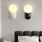 cheap Indoor Wall Lights-Wall Light Modern Globe Wall Sconce Resin Wall Lamp with White PE Ball Shade Nordic Wall Sconces G9 Wall Mount Lighting Fixtures for Living Room Bedroom Hallway