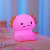 halpa Taimitarha yövalot-Salamander pehmeä silikoninen Pat-valo lastenhuoneen yövalo 7 väriä himmennys USB ladattava yöpöytälamppu tunnelmavalo joulu uusivuosi lahja