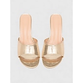 abordables Mujeres-Elegantes mules blancos de tacón cuadrado para mujer: zapatos de vestir cómodos con tacón grueso para invitadas a bodas en la playa y fiestas de verano junto al mar.