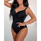 preiswerte One Pieces Rash Guards-Damen Badeanzug Badeanzüge Einteilige Einfarbig Geometrie UV Schutz Hohe Elastizität Ärmellos Bademode Surfen Tauchen Schnorcheln Sommer