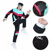 preiswerte Outfits-Retro Vintage 1980er HipHop Outfits Zubehörset Sportbekleidung mit Zubehör langarm Disco Kostüm Herren Damen Karnevalskostüm Halloween Karneval Neujahr Pride Parade Pride-Monat Erwachsene Weitere