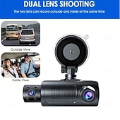 זול DVR לרכב-מקליט נהיגה בגודל 3.16 אינץ' ברזולוציית 1080p באיכות HD עם שלוש עדשות, זיהוי תנועה והקלטת לולאה לאחור