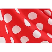preiswerte Kleider-1950er Retro Vintage Rockabilly Knielang Swing-Kleid Ausgestelltes Kleid Kurze Ärmel Tupfen Tailliert und ausgestellt Kostüm Mädchen Karneval Valentinstag Lässig Heimkehr Retro-Mottoparty Kinder Kleid