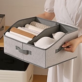 abordables Rangement et organisation-1 grand organisateur mural avec poignées - panier de rangement en tissu à structure ajourée pour vêtements, serviettes, couvertures, portefeuilles et chapeaux - design classique et peu encombrant pour