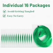  Zielone Peruki 16 Pcs Kolorowe Włosy Syntetyczne Clip in Kręcone Falowane Pasemka dla Dziewcząt Kobiet Dzieci w Wielu Kolorach