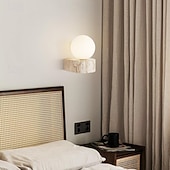 olcso Beltéri falilámpák-natúr sárga travertin kőből készült falikar japán stílusú wabi sabi beltéri fali lámpa konyhába, hálószobába, nappaliba, fésülködőasztalhoz, g9 üveg fali lámpa