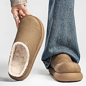 economico Zoccoli e pianelle da uomo-comode scarpe slip-on da uomo foderate in pelliccia: morbide, calde, perfette per ricevimenti di nozze rilassati e riunioni al chiuso