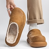 economico Zoccoli e pianelle da uomo-comode scarpe slip-on da uomo foderate in pelliccia: morbide, calde, perfette per ricevimenti di nozze rilassati e riunioni al chiuso