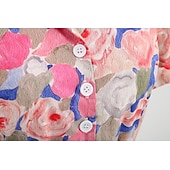preiswerte Kleider-1950er Retro Vintage Midlänge Swing-Kleid Ausgestelltes Kleid Kurze Ärmel Blumen Tailliert und ausgestellt Kostüm Damen Karneval Valentinstag Lässig Heimkehr Retro-Mottoparty Erwachsene Kleid