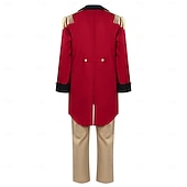 preiswerte Outfits-Set 250-jähriges Jubiläum USA Retro Vintage Mittelalterlich Outfits langarm George Washington Kolonial Revolutionskrieg Kostüm Herren Karnevalskostüm Karneval Unabhängigkeitstag 4. Juli Erwachsene