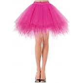 voordelige Bodems-Fancy kostuum Tule rok Tutu-rok Jaren '50 Jaren '80 Meerlaags Gezwollen Neon Volwassenen Dames Halloween Carnaval Feest Prestatie Dansballet Aankleden