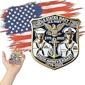  2 db 250. Évfordulós Az Egyesült Államok Tengerészgyalogsága  NAVY Emlékkitűző Tengerészgyalogság Hadsereg Katonai Jelvény Kitűző Ötvözet Gombos Kitűzők Veterán Kollekció Ajándék Ékszer a