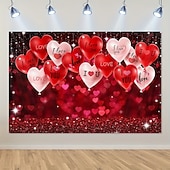 economico Tapezzerie per le vacanze-Arazzo "ti amo" per San Valentino, perfetto per confessioni, feste, proposte, sfondi per eventi, decorazioni romantiche per cabine fotografiche, celebrazioni o occasioni speciali