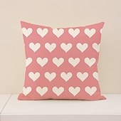 cheap Throw Pillows,Inserts &amp; Covers-Valentine's Day Heart Pillow Cover, Durable and Breathable Cushion, Comfortable for Sofa, Living Room, Perfect for Creating a Cozy and Romantic Holiday Atmosphere in Your Home Decor