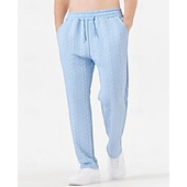 voordelige Rechtdoor Been-Voor heren Joggingbroeken Broek Joggingbroek met rechte pijpen Jacquard Trekkoord Zak Effen Comfort Zacht Casual Dagelijks Buiten Vakantie Modieus Zwart Oranje Micro-elastisch