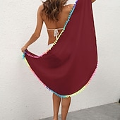 abordables Falda cruzada-Mujer Bañadores Vestido de Baño Envuelva Falda Traje de baño Protección UV Vacaciones Ropa de playa Arco iris Sin Mangas Trajes de baño