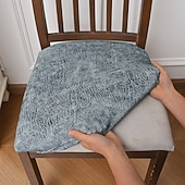 preiswerte Esszimmerstuhl-Abdeckung-Elastische, wasserdichte Stuhlhussen (1/4/6er-Pack), staubdicht und kratzfest, universeller Stuhlschutz, strapazierfähiger und stilvoller Sitzbezug für Esszimmerstühle und Hocker.