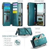cheap Samsung Cases-Phone Case For Samsung Galaxy Z Fold 7 Wallet Case with Lanyard with Wrist Strap Kickstand TPU PU Leather