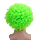  Zelené paruky afro syntetická klaunská paruka pro muže ženy cosplay anime párty
