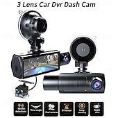 זול DVR לרכב-מקליט נהיגה בגודל 3.16 אינץ' ברזולוציית 1080p באיכות HD עם שלוש עדשות, זיהוי תנועה והקלטת לולאה לאחור