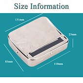 Χαμηλού Κόστους Αξεσουάρ Καπνίσματος-Αυτόματο κουτί στριφτού τσιγάρου ρυθμιζόμενο ημιαυτόματο μεταλλικό ρολό τσιγάρων, συμπαγής εξατομικευμένη θήκη στριφτού καπνού για τυποποιημένα χαρτιά, εύχρηστη μικρή μηχανή στριφτού τσιγάρου