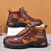 tanie Buty trekingowe-Męskie buty trekkingowe na co dzień – wytrzymałe, sznurowane, wygodne i oddychające, idealne na przygody na świeżym powietrzu, wędrówki i do noszenia na co dzień