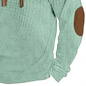  Herre T skjorte Vaffelstrikket T-skjorte T-skjorte Langermet skjorte Langermet Høyhalset Quarter Zip Vår & Vinter Høst vinter Fargeblokk Mote Designer Grunnleggende Lapper Glidelås Avslappet