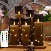 voordelige Decoratieve lichten-Kaars Zonder koorden Kerstmis Eenvoudig Modern AA-batterijen aangedreven 5 stuks