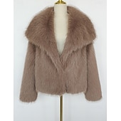 preiswerte Pelzschals-Kunstpelz-Umhänge Damenumhang Elegant Langarm Kunstpelz Hochzeit Schals Mit Unifarbe Für Party Herbst