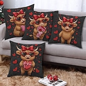 お買い得  枕、挿入物、カバーを投げます-1 個 ベルベット 枕カバー, プリント シンプル カジュアル 方形 伝統的な クラシック