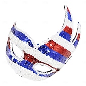  Karneval 2026 250-jähriges Jubiläum USA Karnevalskostüm Venezianische Maske Cosplay Pailletten Erwachsene Unisex Karneval Fünfhundertjahrfeier Unabhängigkeitstag / 4. Juli Karneval Verkleiden