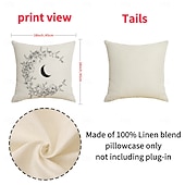 abordables Coussins, inserts et housses-Housse de coussin décorative pour l'Aïd el-Fitr, imprimé croissant de lune sur une seule face, décoration pour les fêtes du Moyen-Orient, coussin polyvalent pour canapé, salon et salle de prière,