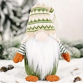  Paquete de 2 muñecos de gnomo hechos a mano para el Día de San Patricio, decoración de elfo navideño, gnomo nórdico de peluche, decoración para escaparates de casas navideñas.