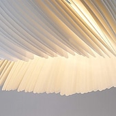 cheap Lantern Design-Chandelier White - Modern Minimalist Parchment Living Room Dining Room Bedroom Warm Light LED Lamp Hanging Chandelier