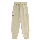 baratos Feriado-Homens Corredores Calças de linho Calças Calça verão Calças de praia Com Cordão Cintura elástica Bolso com aba Côr Sólida Conforto Respirável Diário Ao ar livre Praia Férias Moda Preto Branco