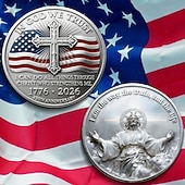 levne 250. výročí USA-Pamětní mince k 250. výročí "V Boha věříme" náboženská sběratelská mince oboustranný vyrytý pamětní token křesťanský dárek pro věřící k semikvincentenáriu