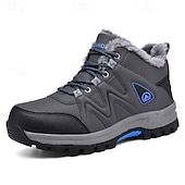 preiswerte Winter- und Schneestiefel-Schwarze Herren-Winterwanderstiefel, wasserdicht und isoliert, ideal für Schnee, Wanderungen und Outdoor-Abenteuer, robustes Schuhwerk für kaltes Wetter und unwegsames Gelände