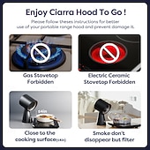 رخيصةأون طقم مطبخ-شفاط محمول، شفاط طاولة، مع مروحة عادم ثنائية السرعة، فلتر ألومنيوم قابل للإزالة، كوب شحم كبير، مروحة عادم مطبخ محمولة، مناسب للشواء الداخلي والأواني الساخنة.