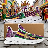 billige Damesko-Kvinne Karneval Komfortable Sneakers – Lettvekts Polstret Såle Mardi Gras Fargevalg Dramatisk Ytelsesstil Dansere Festivalgjengere Parader og All-Dags Gåing