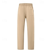 preiswerte Freizeithosen-Herren Hose Freizeithose Baggy-Hosen Kordelzug Tasche Elastischer Bund Einfach Komfort Weich Lässig Täglich Outdoor Urlaub Mode Schwarz Armeegrün