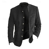 halpa Tekonahkakuoret-Miesten Kevyt takki Rento takki Faux mokkanahka takki Loma Päivittäin Hengittävä Pehmeä Tasku 봄 &amp; Syksy Tavallinen Muoti Klassinen Stand-kaula-aukko Normaali Vaalea khaki Musta Laivaston sininen