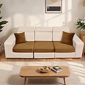 abordables Housse de fauteuil et d'accoudoir de canapé-1/2/3 housses de coussin de canapé en velours argenté élastique uni, style européen, douces et résistantes, idéales pour la décoration et la protection de votre intérieur.