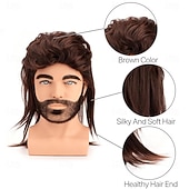 Недорогие Исторические парики-поп-рок 70-х &amp;Забавный мужской парик в стиле 80-х