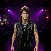 Недорогие Исторические парики-Мужской парик в стиле 80-х, рок-муллет, ретро-прическа коричневого цвета для косплея и вечеринок. &amp;винтажная мода