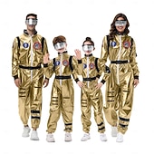 夫婦 ファンシーコスチューム ジャンプスーツ ワンジー 宇宙飛行士 コスプレ 子供用 成人 男女兼用(儿童不要选这个) ハロウィーン カーニバル パーティー 性能 学校行事のドレスアップ ドレスアップ