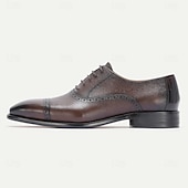economico Scarpe Eleganti Classiche-Per uomo Classico Casual Matrimonio Pelle Pelle Pieno Fiore Italiana Antiscivolo Allacciatura Nero Giallo Rosso Primavera Tutte le stagioni