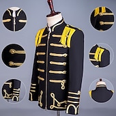 cheap Tops-Retro Vintage Rococo Coat Masquerade Circus Jacket Long Sleeves Prince Aristocrat Fancy Dress Men's Carnival Masquerade Event / Party Adults' Coat Fall &amp; Winter